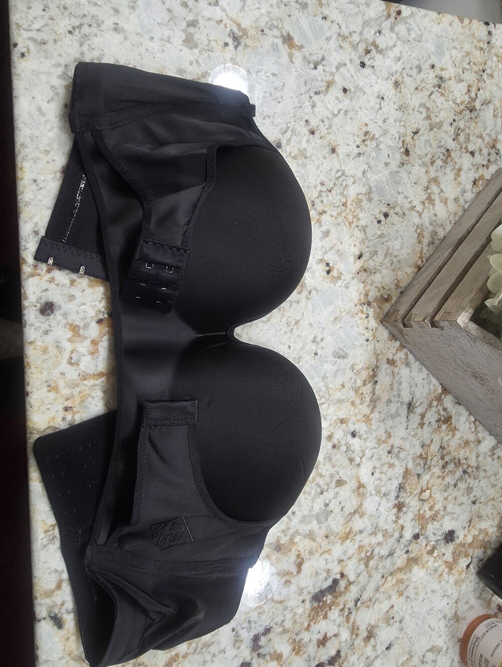 Strapless Black Smooth Push-Up Bra Black 34C